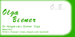 olga biener business card